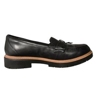 Women's Clarks Leather Westlynn Bella Loafers Black W7.5